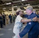 USS Tripoli Command Master Chief Piped Ashore