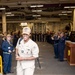 USS Tripoli Command Master Chief Piped Ashore