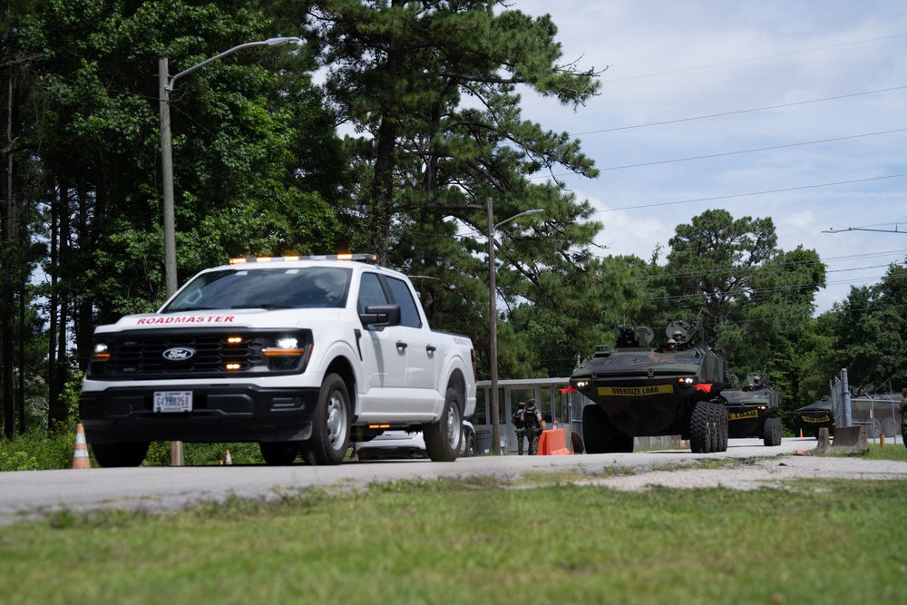 2nd AABN’s convoy from Morehead City after well deck rehearsals