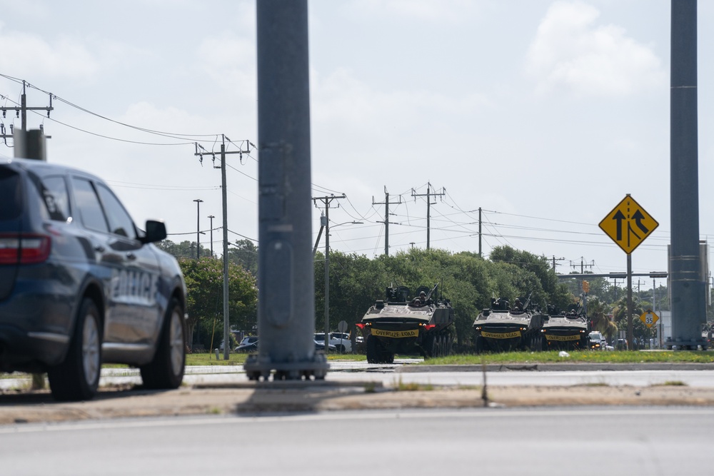 2nd AABN’s convoy from Morehead City after well deck rehearsals