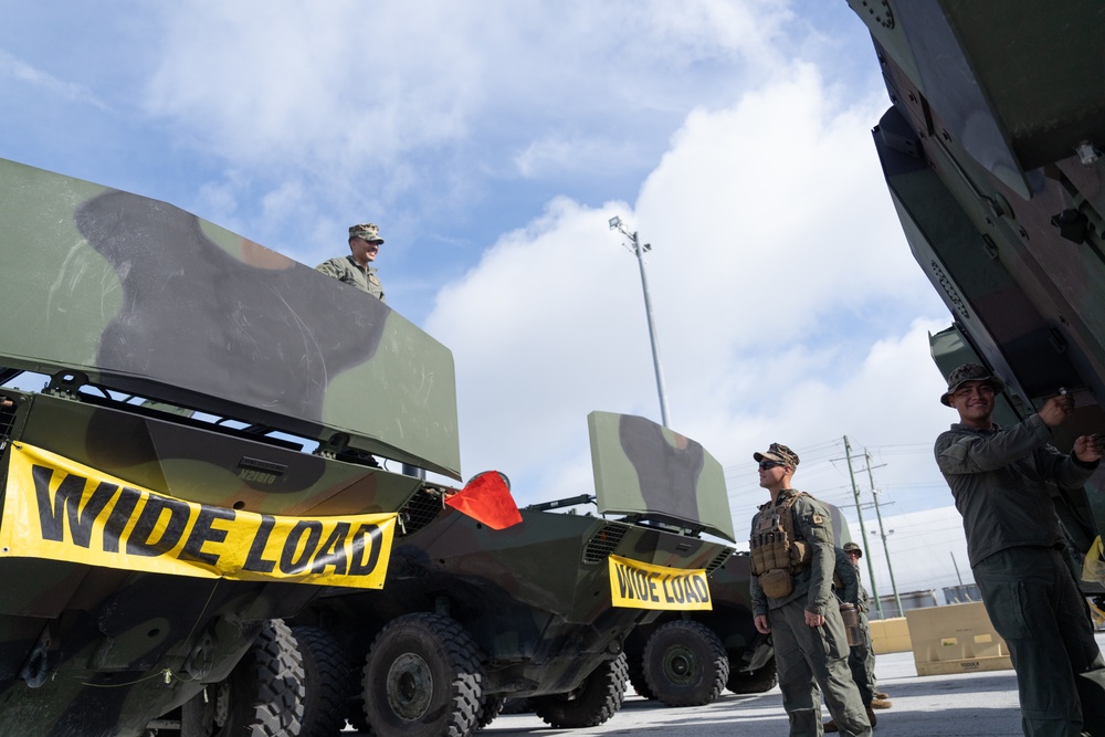2nd AABN’s convoy from Morehead City after well deck rehearsals