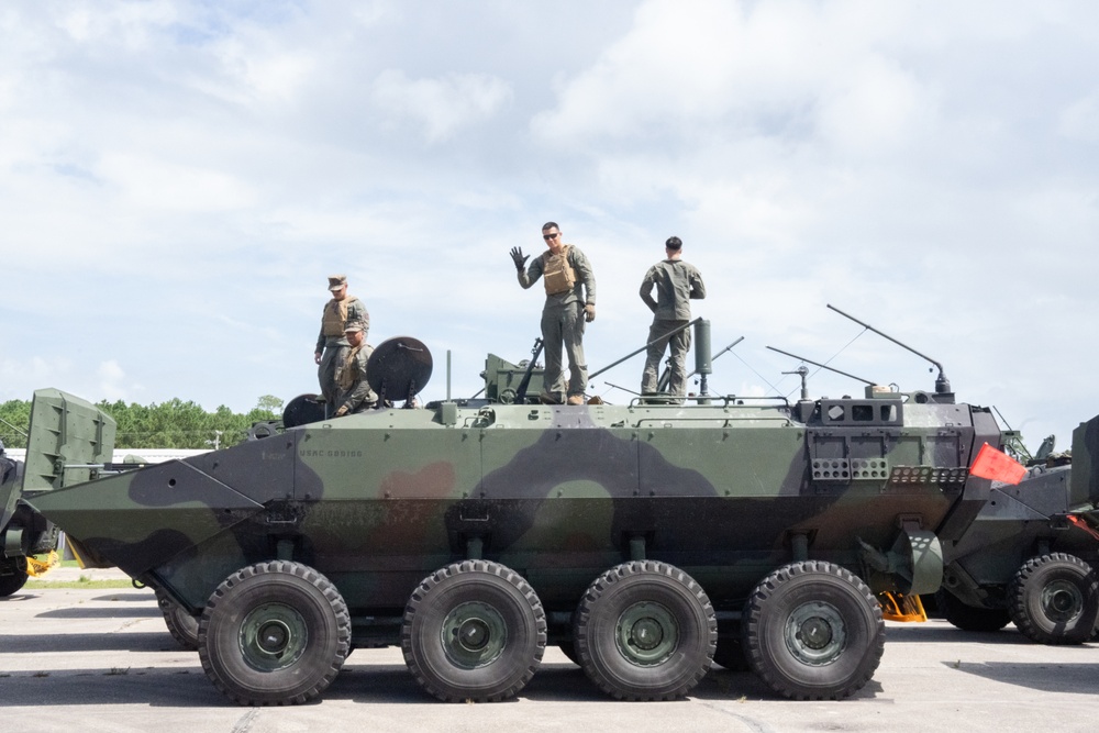 2nd AABN’s convoy from Morehead City after well deck rehearsals