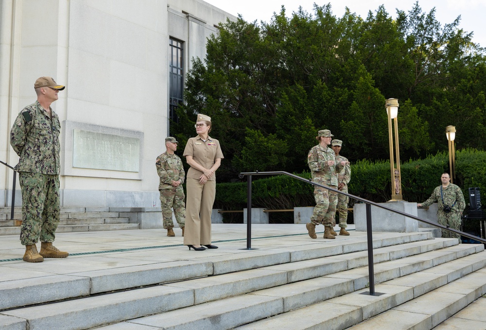 Walter Reed Recognizes Staff During Morning Colors