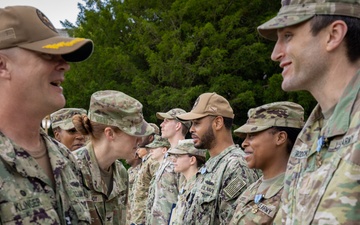 Walter Reed Recognizes Staff During Morning Colors