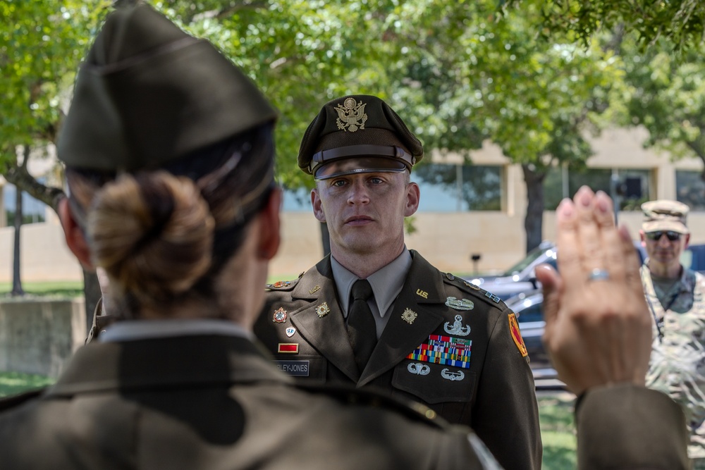 69th Air Defense Artillery officer promoted to Captain