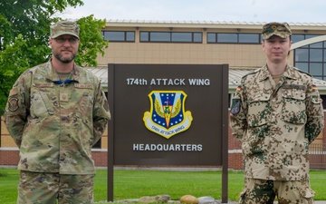 174th Attack Wing Airmen Hosts German Officer During Military Reserve Exchange Program Visit
