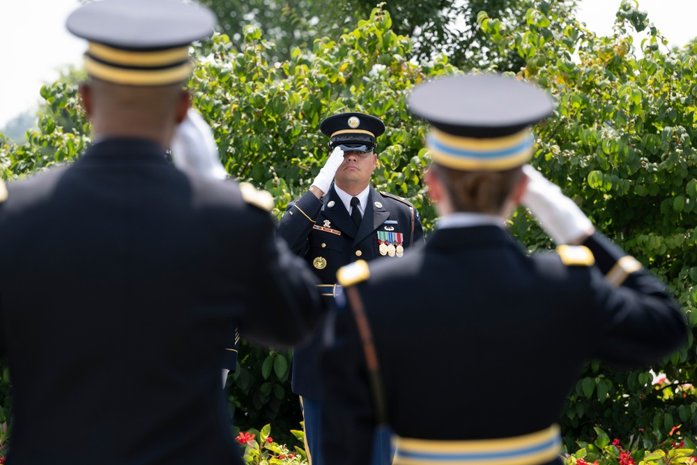 Military Funeral Honors with Escort are Conducted for U.S. Army Retired Col. Rose Marie Edinger in Section 75