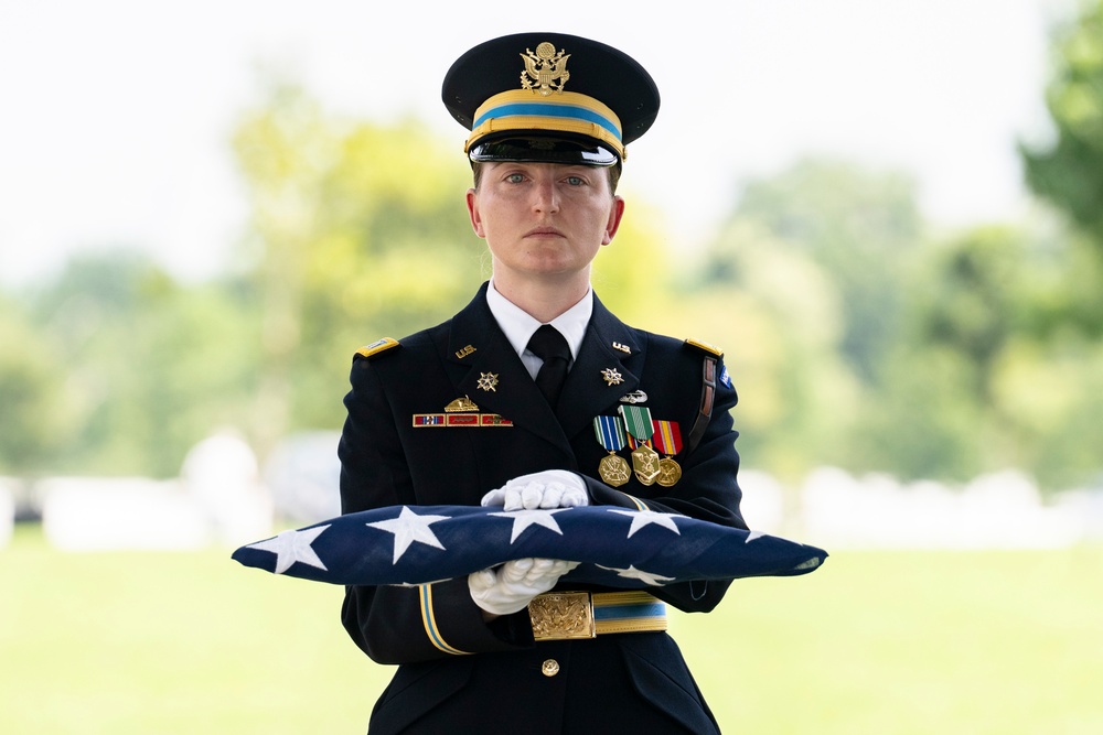 Military Funeral Honors with Escort are Conducted for U.S. Army Retired Col. Rose Marie Edinger in Section 75