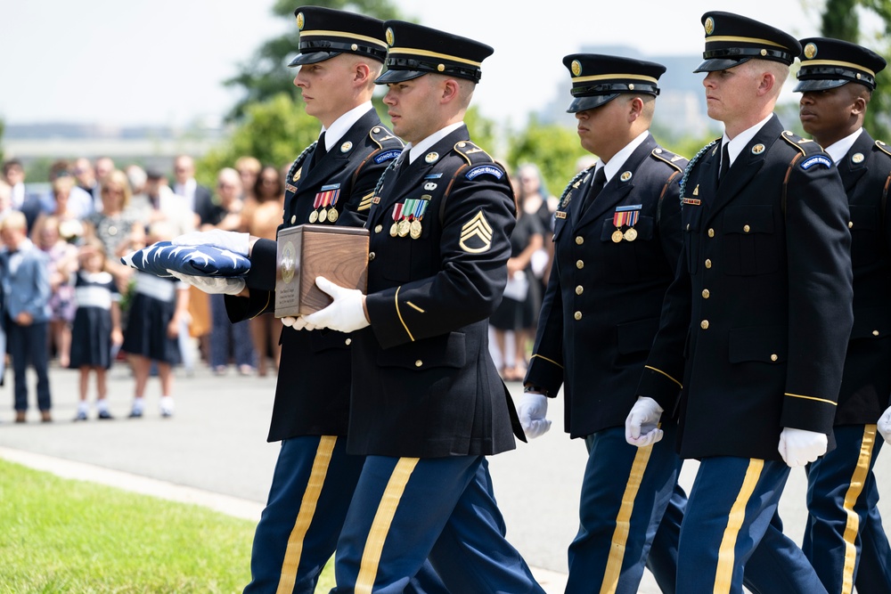 Military Funeral Honors with Escort are Conducted for U.S. Army Retired Col. Rose Marie Edinger in Section 75