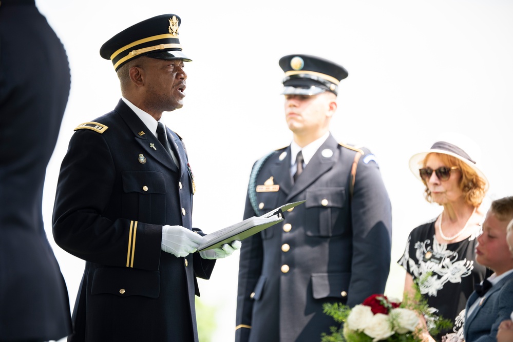 Military Funeral Honors with Escort are Conducted for U.S. Army Retired Col. Rose Marie Edinger in Section 75