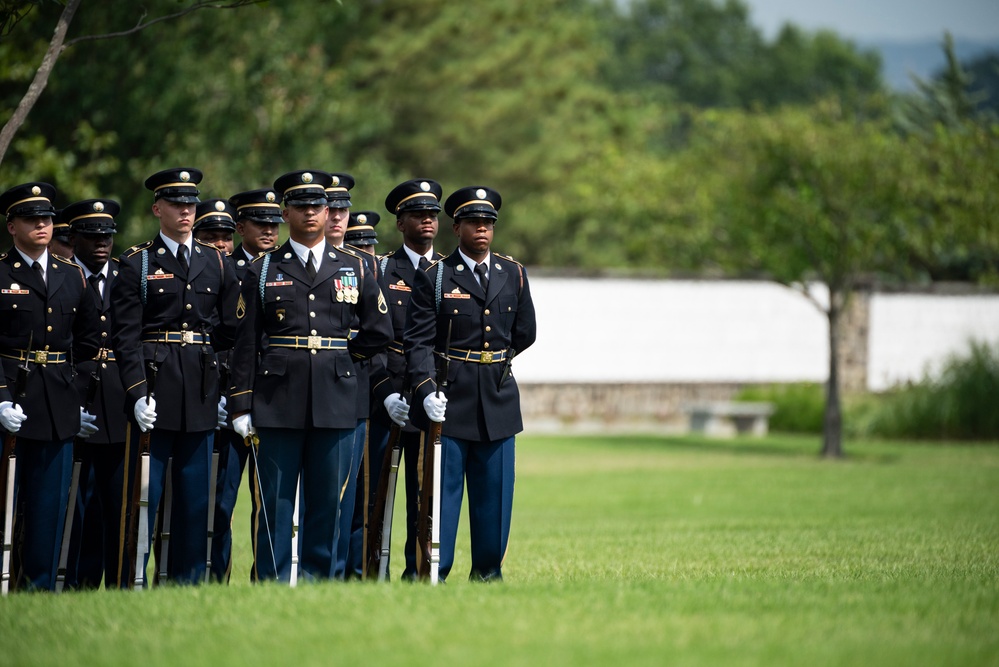 Military Funeral Honors with Escort are Conducted for U.S. Army Retired Col. Rose Marie Edinger in Section 75