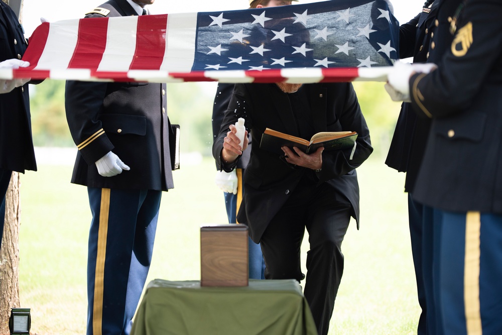 Military Funeral Honors with Escort are Conducted for U.S. Army Retired Col. Rose Marie Edinger in Section 75