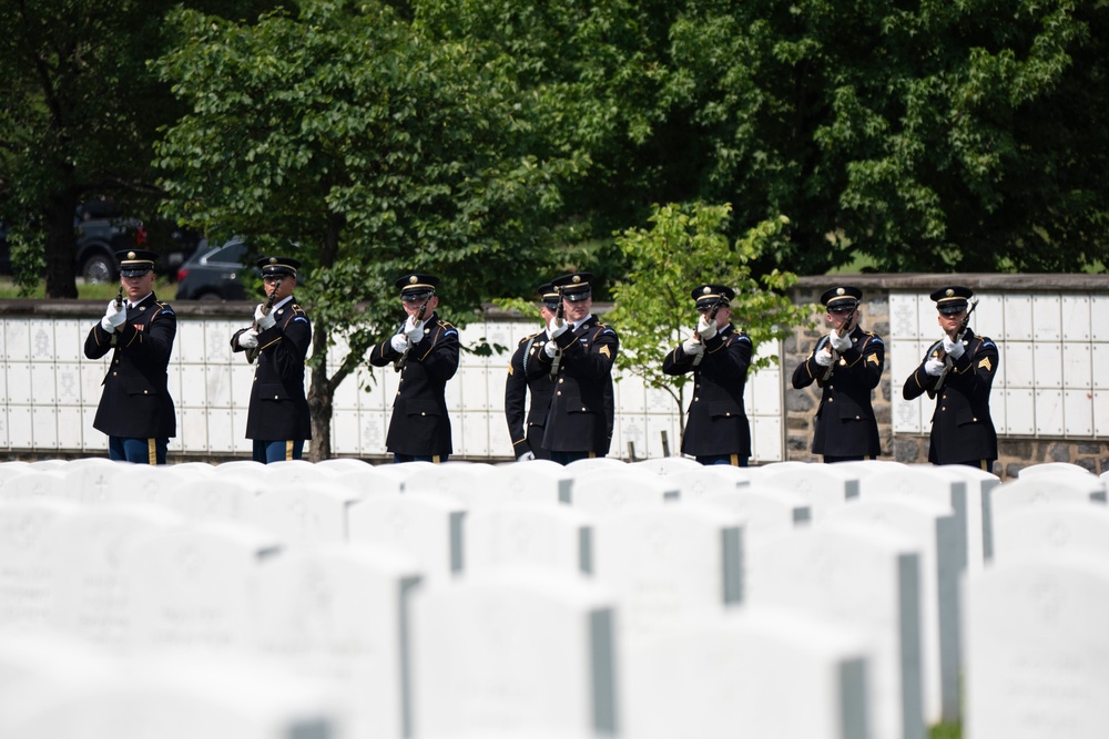 Military Funeral Honors with Escort are Conducted for U.S. Army Retired Col. Rose Marie Edinger in Section 75