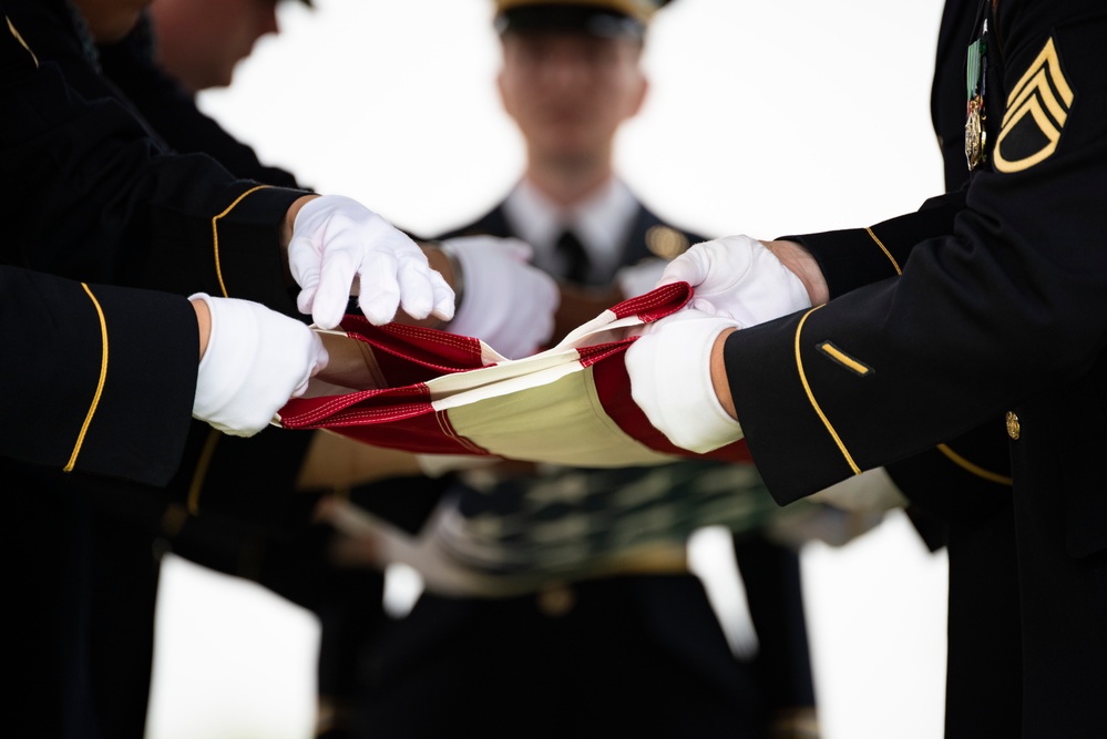 Military Funeral Honors with Escort are Conducted for U.S. Army Retired Col. Rose Marie Edinger in Section 75