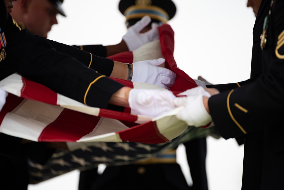 Military Funeral Honors with Escort are Conducted for U.S. Army Retired Col. Rose Marie Edinger in Section 75