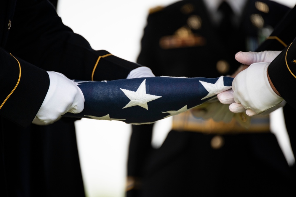 Military Funeral Honors with Escort are Conducted for U.S. Army Retired Col. Rose Marie Edinger in Section 75