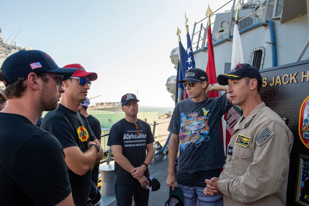NASCAR Drivers Visit USS Jack H. Lucas