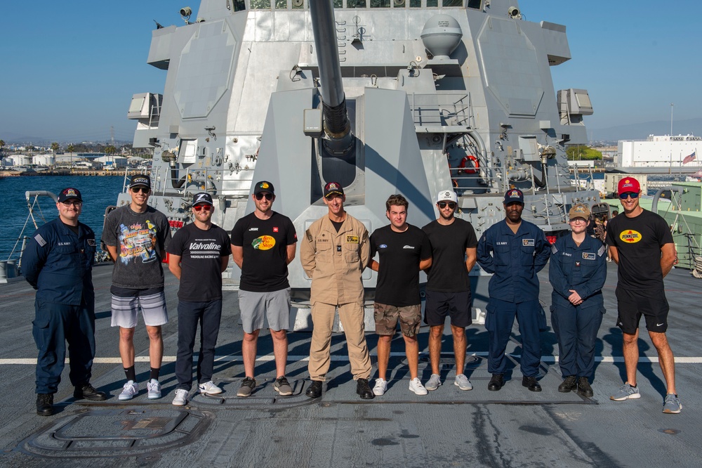 NASCAR Drivers Visit USS Jack H. Lucas