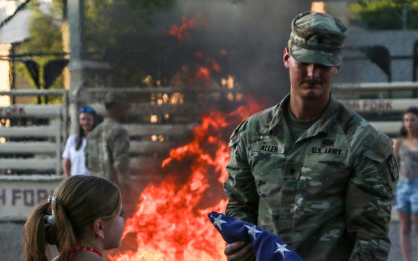 C Battery, 145 Field Artillery Battalion Flag Retirement