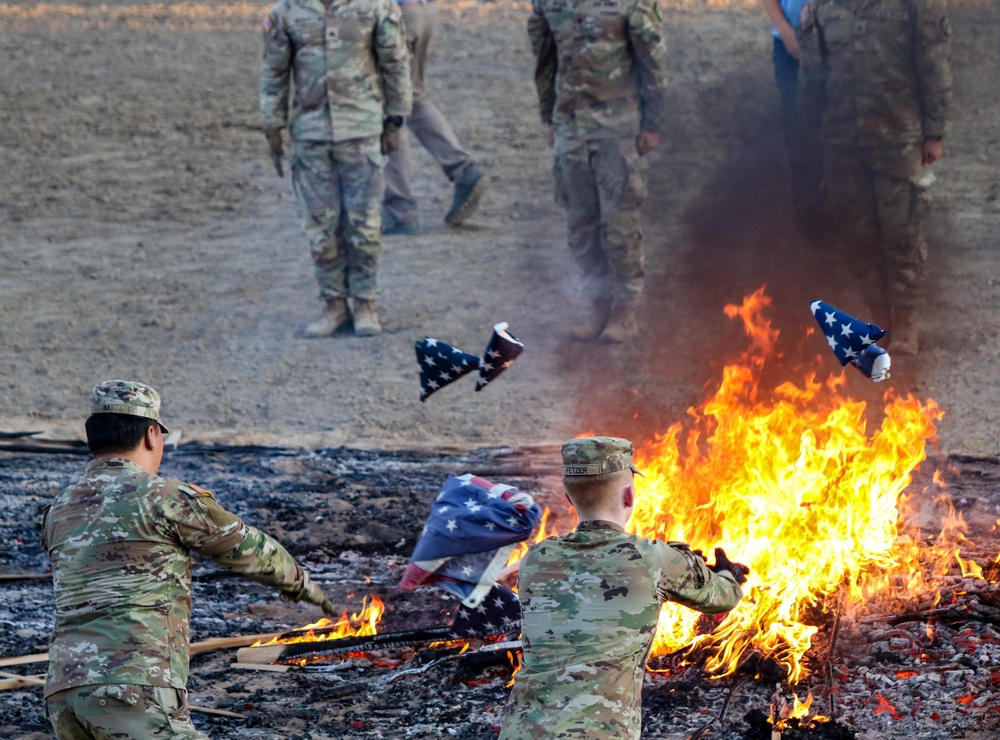 C Battery, 145 Field Artillery Battalion Flag Retirement