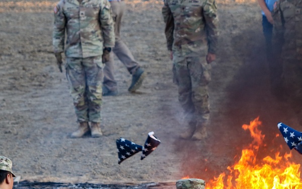 C Battery, 145 Field Artillery Battalion Flag Retirement