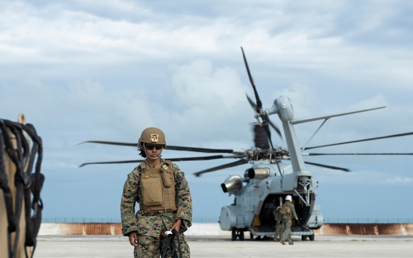 U.S. Marines with HMH-461 and 2nd DSB execute external lifts