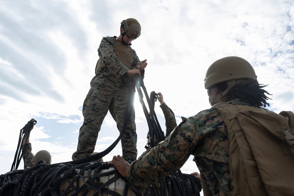 U.S. Marines with HMH-461 and 2nd DSB execute external lifts