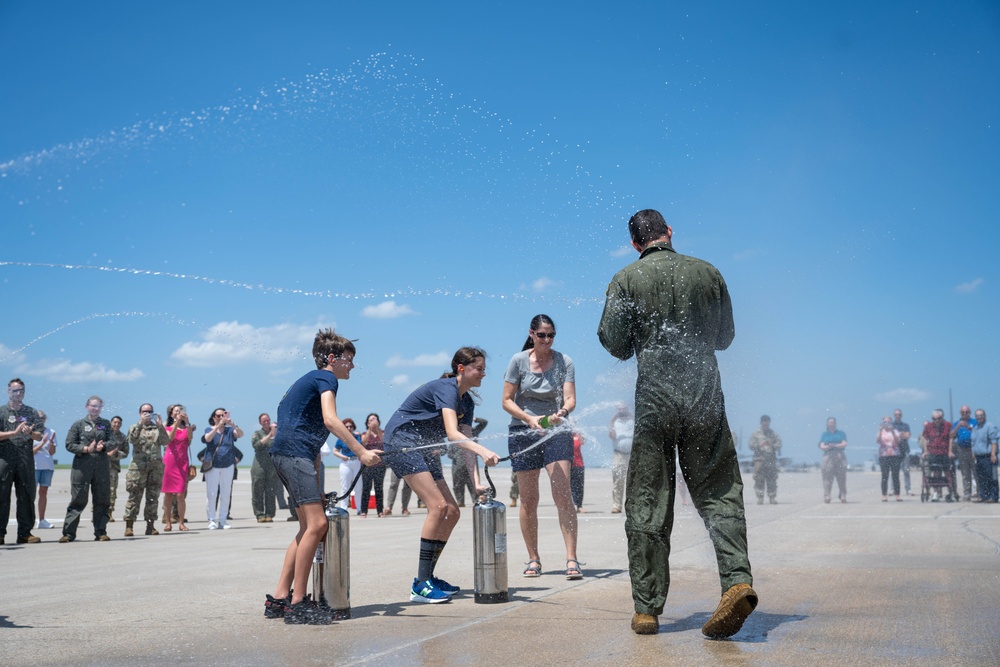 Col. Damon KC-135 fini flight celebration