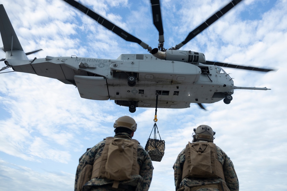 U.S. Marines with HMH-461 and 2nd DSB execute external lifts