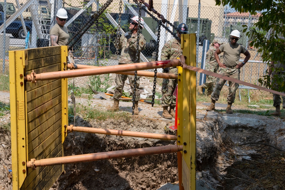 156th CES deployment for training at Aviano Air Base