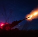 2-146 Field Artillery Regiment fires M777 howitzers at night