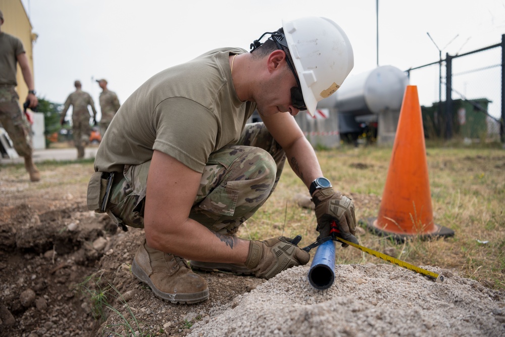 156th CES deployment for training at Aviano Air Base