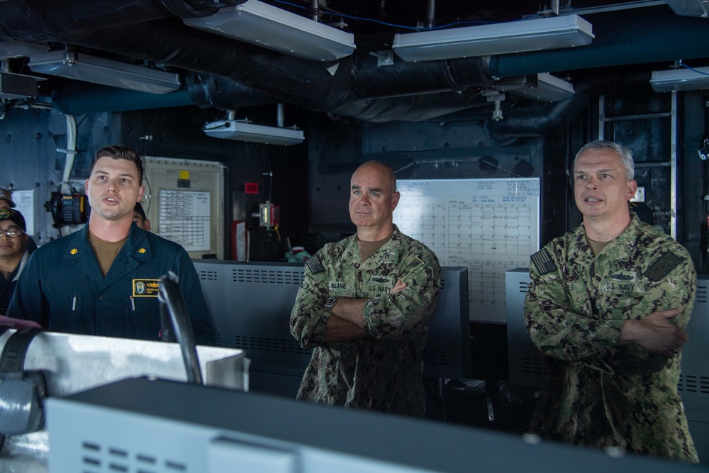 SWOBOSS visits USS Charleston with commander, Unmanned Task Force