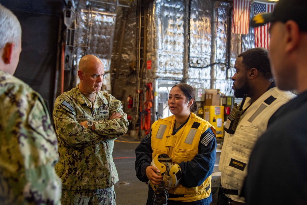 SWOBOSS visits USS Charleston with commander, Unmanned Task Force