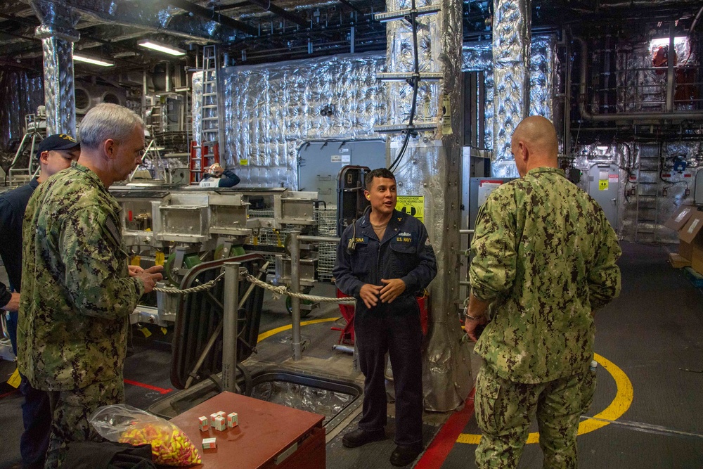 SWOBOSS visits USS Charleston with commander, Unmanned Task Force