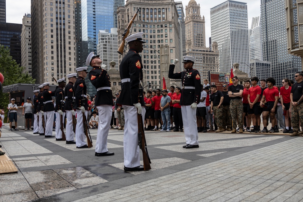 Marine Corps Recruiting Station Chicago's All Hands Pool Function During Marines 250