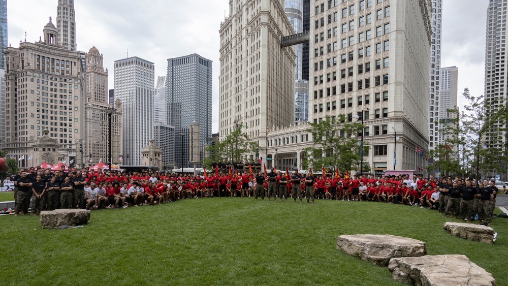 Marine Corps Recruiting Station Chicago's All Hands Pool Function During Marines 250