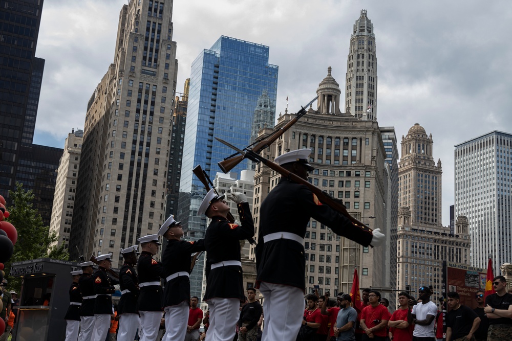 Marine Corps Recruiting Station Chicago's All Hands Pool Function During Marines 250