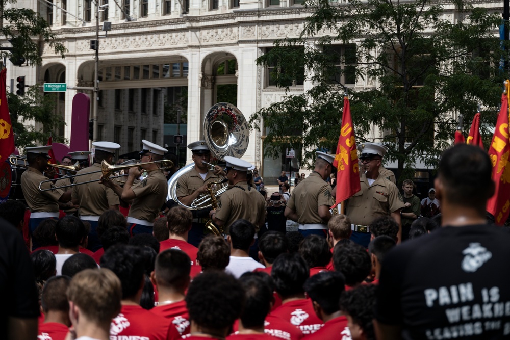 Marine Corps Recruiting Station Chicago's All Hands Pool Function During Marines 250