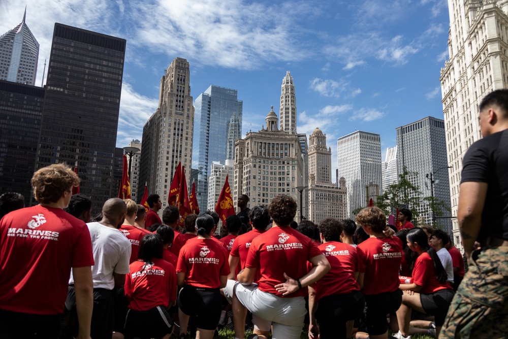 Marine Corps Recruiting Station Chicago's All Hands Pool Function During Marines 250