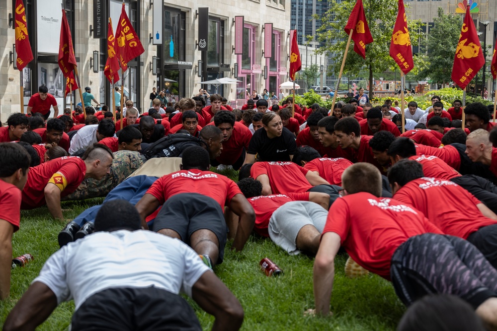 Marine Corps Recruiting Station Chicago's All Hands Pool Function During Marines 250