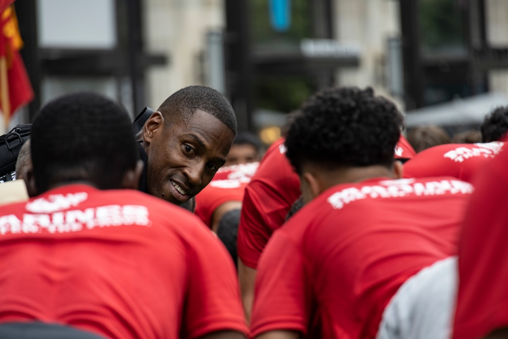 Marine Corps Recruiting Station Chicago's All Hands Pool Function During Marines 250