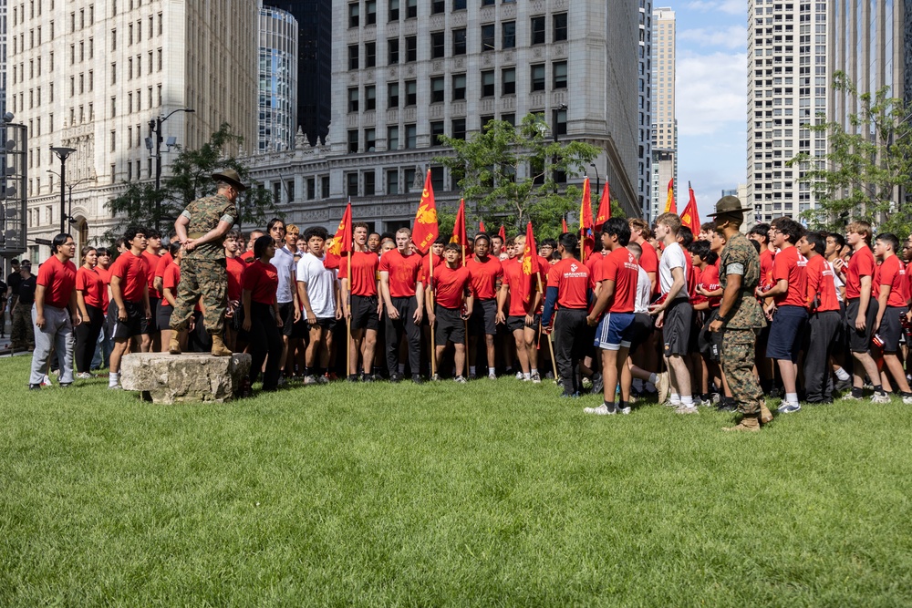 Marine Corps Recruiting Station Chicago's All Hands Pool Function During Marines 250