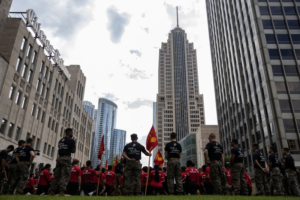 Marine Corps Recruiting Station Chicago's All Hands Pool Function During Marines 250