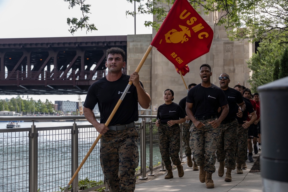 Marine Corps Recruiting Station Chicago's All Hands Pool Function During Marines 250