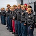 USS ESSEX (LHD 2) Surface Warfare Officer leather jacket presentation ceremony.