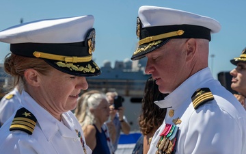 USS Spruance holds change of command ceremony