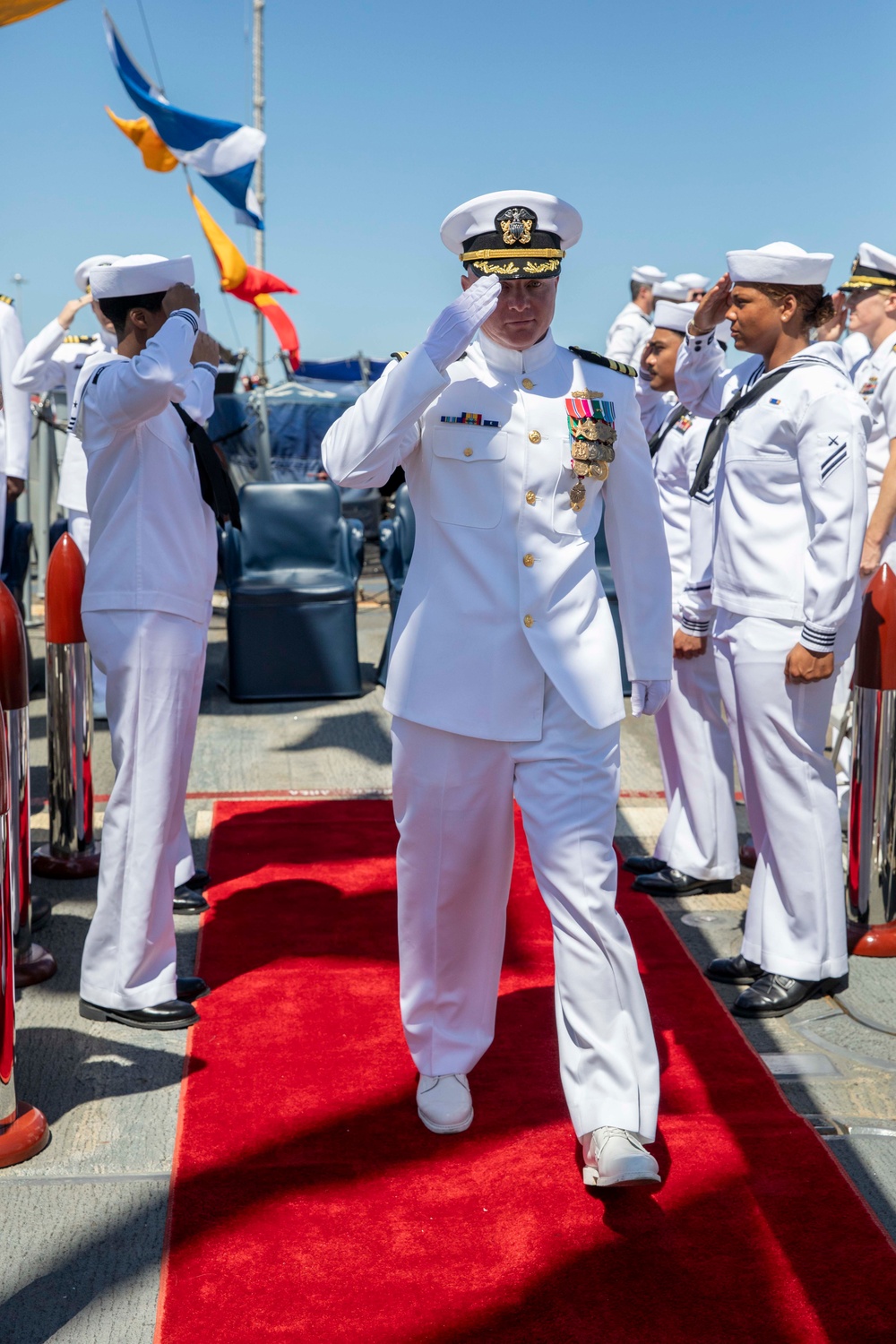 USS Spruance holds change of command ceremony