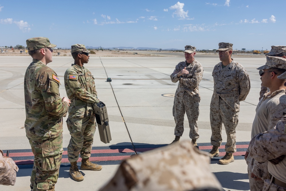 U.S. Soldiers train Task Force Forge Marines on Dronebuster C-sUAS