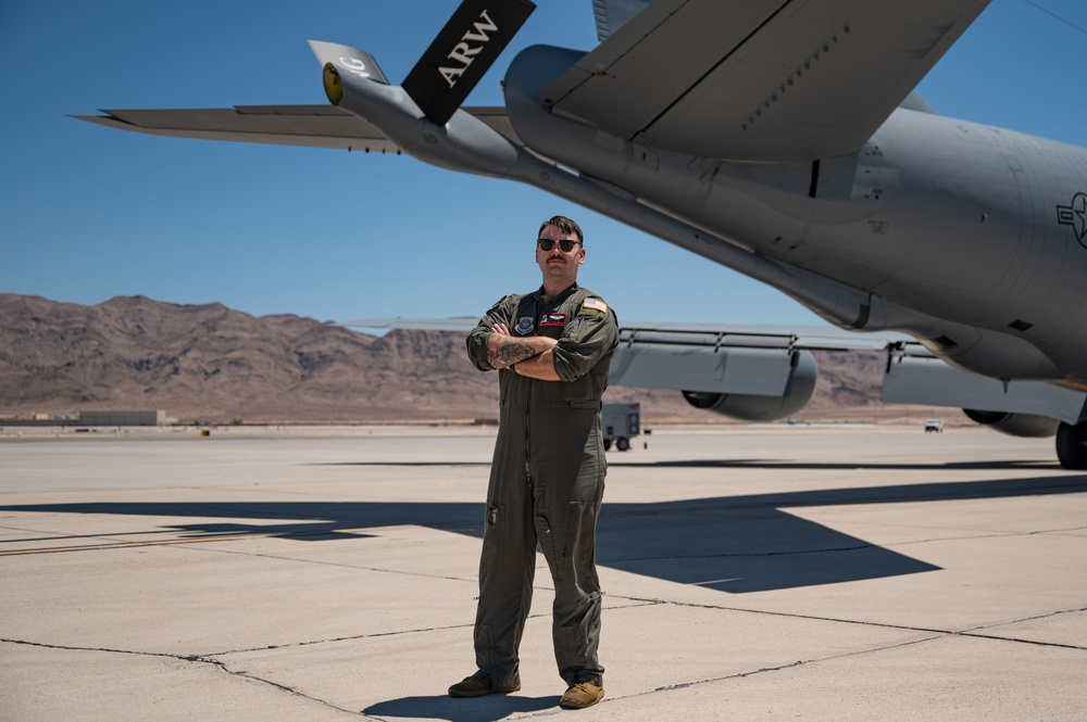 KC-135 Stratotanker refueling in action during Red Flag Nellis 25-3